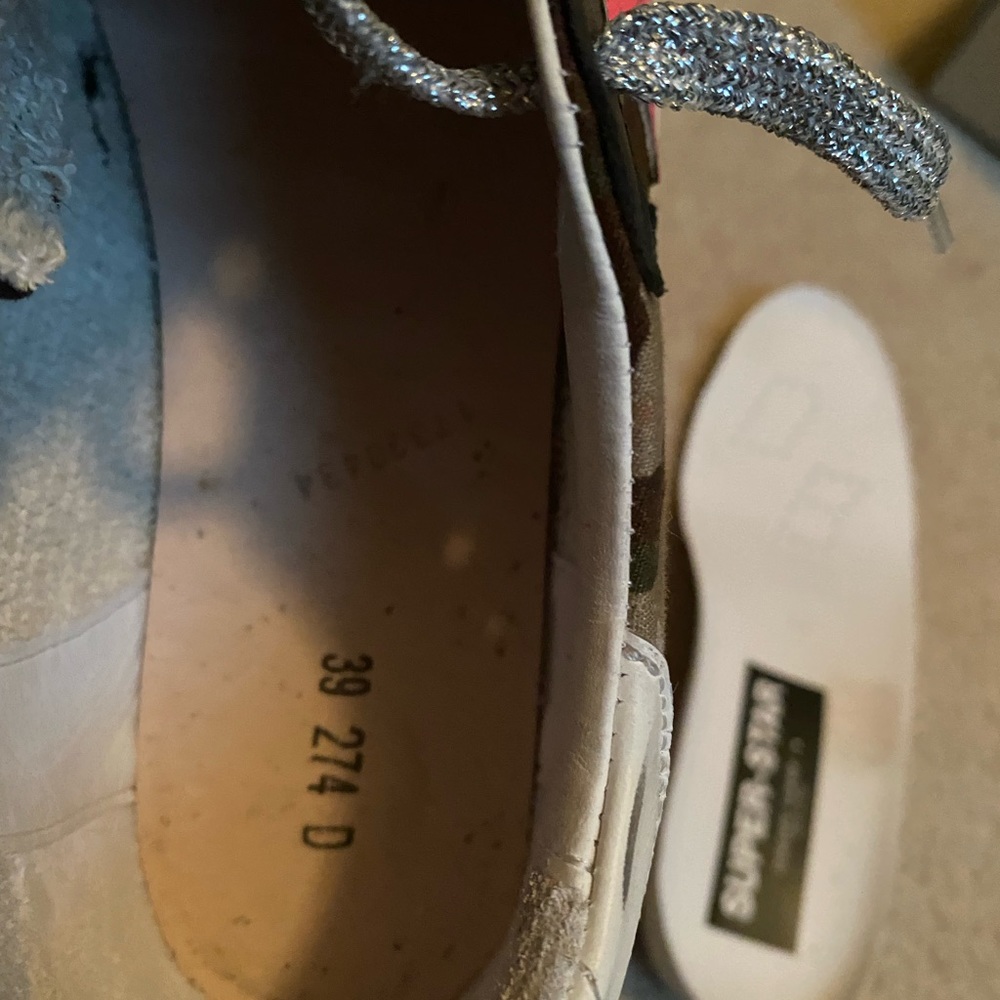 Golden Goose Super-Star Camouflage Sneakers with Pink Star - Picture 10 of 16